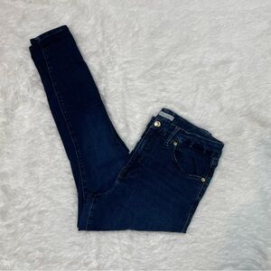 Good American Women’s High Rise Skinny Jeans Size 14 /32 Slim Fit Blue Denim